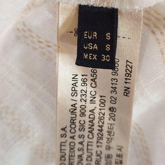 Massimo Dutti Linen Top Womens Small Stripped Dolman Beachy Coastal Portugal - Picture 10 of 14